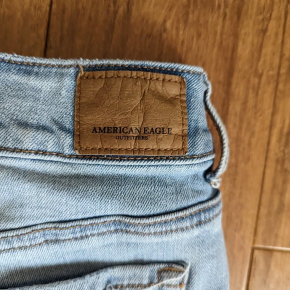 American Eagle Distressed Super Stretch Denim Skirt - Picture 8 of 8